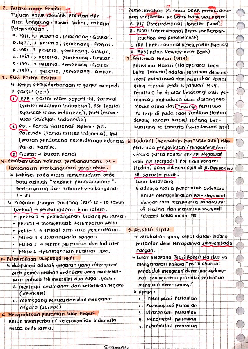 risyaside's tweet image. —°, Rangkuman Sejarah
ORDE BARU
 sc; pahamify, the guru sejarah, buku the king

semoga bermanfaat💗