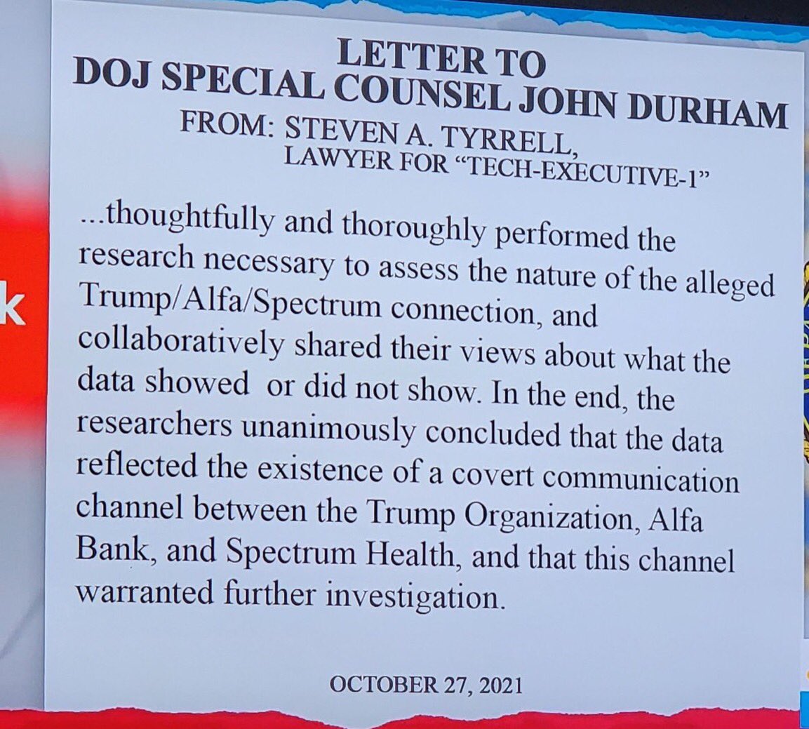 AuCaDoMom's tweet photo. @BaddCompani Let’s talk TT/Alfa Bank pings!

Trump Tower's "Stealth Russian Data Machine" https://t.co/zXbhTiIyH2 via @wordpressdotcom

Was a Trump server communicating with a Russian bank? These cyber experts believe so. https://t.co/O3ArHaNK1W via @slate

#TrumpOrg #AlfaBank #SpectrumHealth https://t.co/oQTLUjqvvg