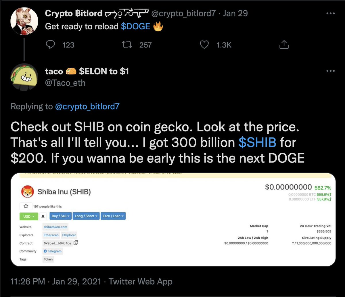 taco_eth's tweet photo. (1 of 15)

Why I'm bullish on Memecoins: A Thread

When I was telling people to buy $SHIB in January, no one believed me when I said it'd be “the next doge”. I feel like some traders in crypto still don’t understand why memecoins are so bullish for the final part of the bullrun. https://t.co/m6I4WGdQL3