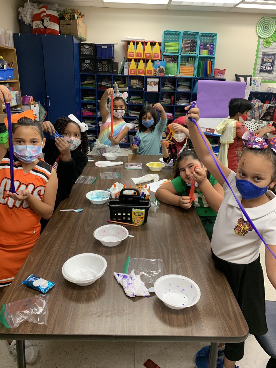 MsAbeeSan's tweet photo. The  @NISDVillarreal_  3rd grade team making cross curricular connections for Halloween 🎃 #BetterTogether https://t.co/YM2H25vwVW