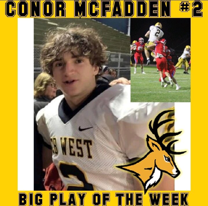 westcbfootball's tweet photo. Congrats to Conor McFadden @ConorMcFadden06 for winning the BIG PLAY Award for his performance against Neshaminy!!
Conor McFadden #2
WR
Sophomore
#ALLIN
#BigPlay
#Cooper2Conor https://t.co/r96iChRcMQ
