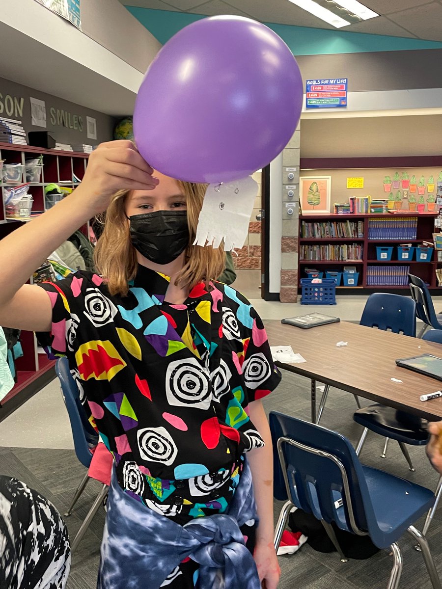 MissLansdon's tweet photo. @EdGeekSarah1 came in to 5th grade today so we could float a ghost, fly a ghost, and melt a ghost! So grateful to have a coach that’ll plan and work on spooky science with us!!! @RStar512 https://t.co/Dg8rc5u50r