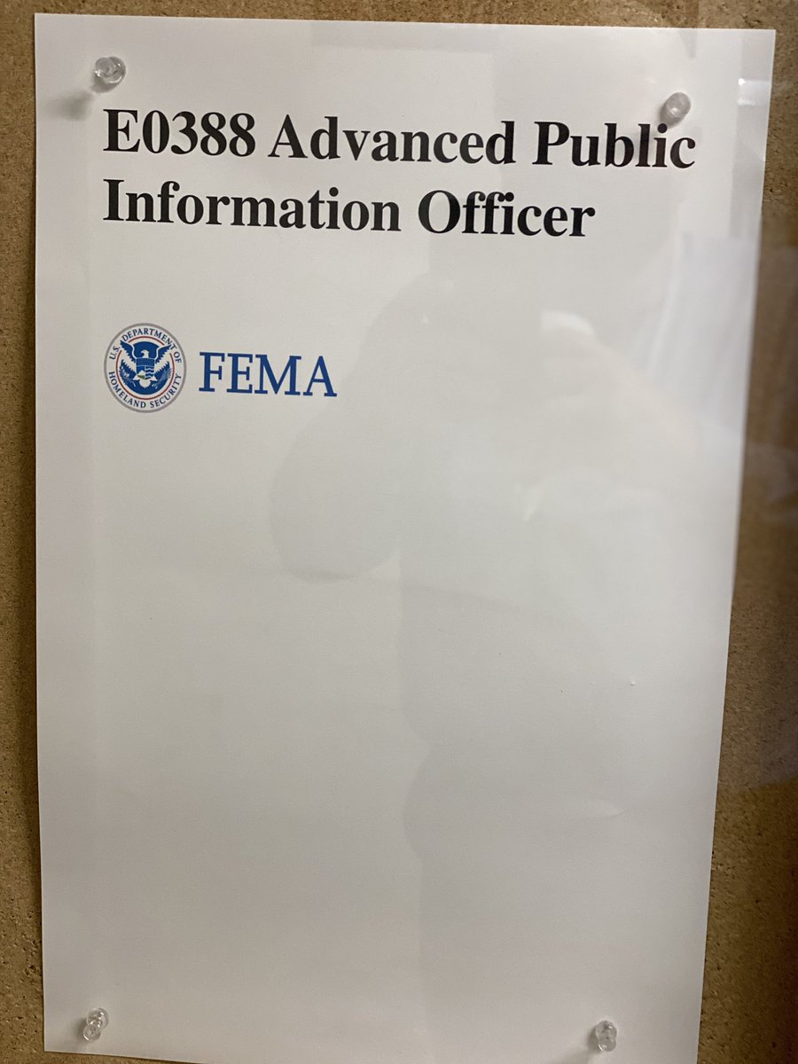 PIOMarkBrady's tweet photo. The next in-person delivery of the @FEMA_EMI L0388 Advanced #PIO Class will be held in #FortPierceFL starting on February 7, 2022. https://t.co/OaDdYoWYdC https://t.co/89qCVw1V0B