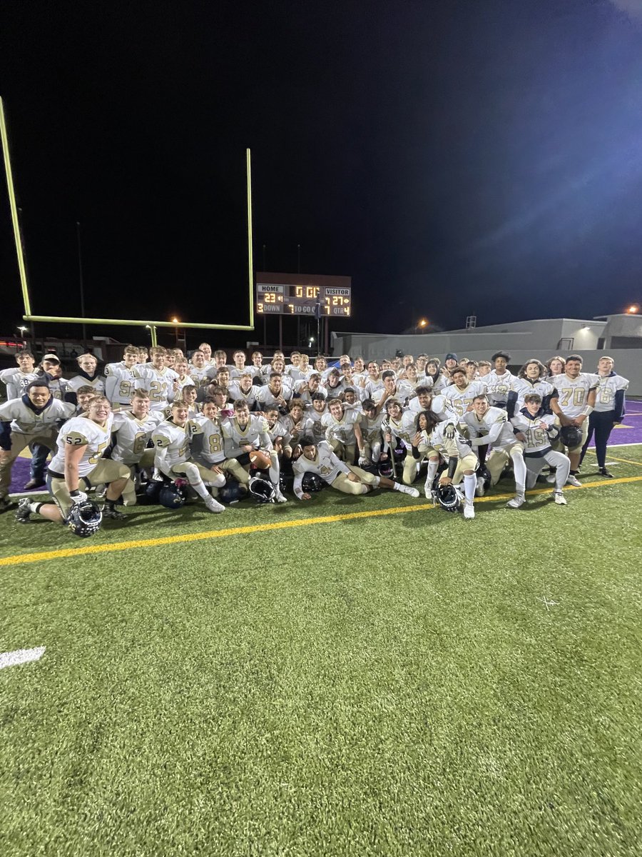 Congratulations to the Varsity Football Team on their 27-23 victory over Erie High which clinches a playoff berth in the district 10 championship game!!