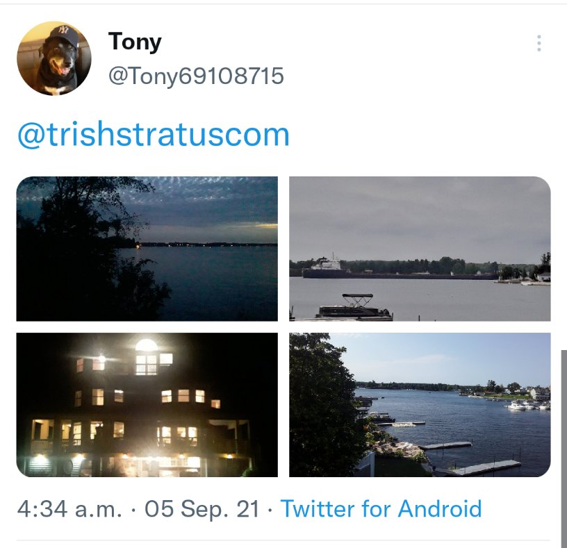 Before this racist dude gets his account suspended from Twitter I made sure to screenshot him sending photos of his alleged lake home to Trish Stratus in hopes she falls in love with him. https://t.co/mbHXM5EQuD
