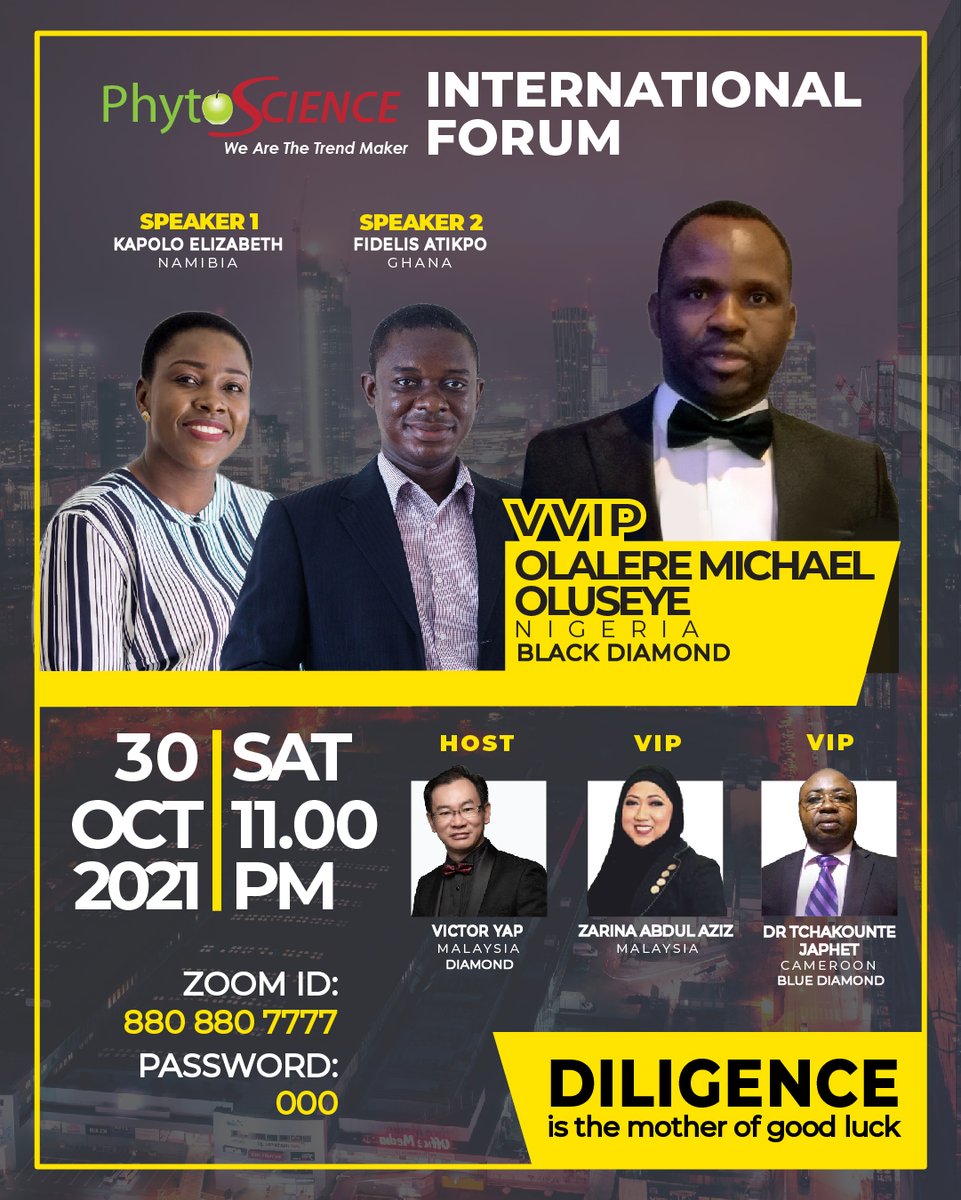 HqPhyto's tweet photo. International Zoom Meeting With International Speakers 30 October 2021, 11pm (GMT+8)
#PhytoScience #PhytoScienceInternational #WeAreTheTrendMaker #NetworkMarketing #BusinessOpportunity https://t.co/OCJkfJb3ke
