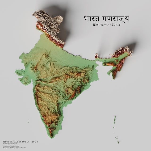 Topographic Map Of Indian Subcontinent Bill Hangley Jr On Twitter: "@Locati0Ns Now I Get The “Subcontinent” Part"  / Twitter
