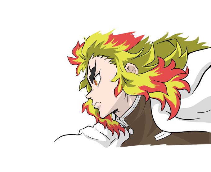 なかむらみつのり★JETさんがTwitterに投稿した煉獄杏寿郎(鬼滅の刃)のイラスト。