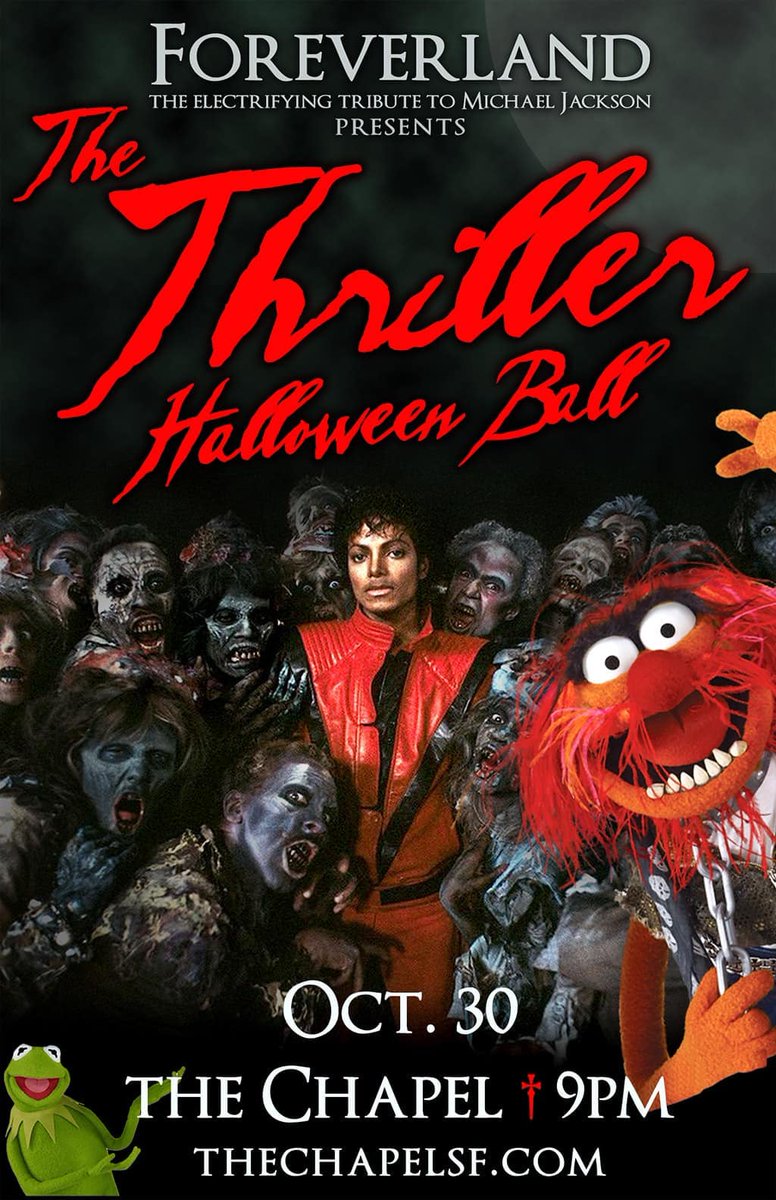 Join us this Saturday night (10/30) for The Thriller Halloween Ball 🎃 with <a href="/ForeverlandBand/">Foreverland</a>: the electrifying tribute to the music of <a href="/michaeljackson/">Michael Jackson</a>! 

🎟️: bit.ly/3nGnb3p