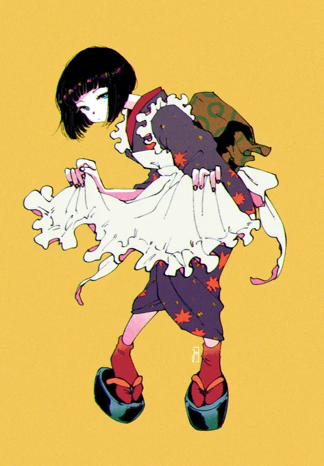 #今月描いた絵を晒そう 

台風の日から始まり秋カラーな絵をたくさん描けました🍂🍁🌾🍄 