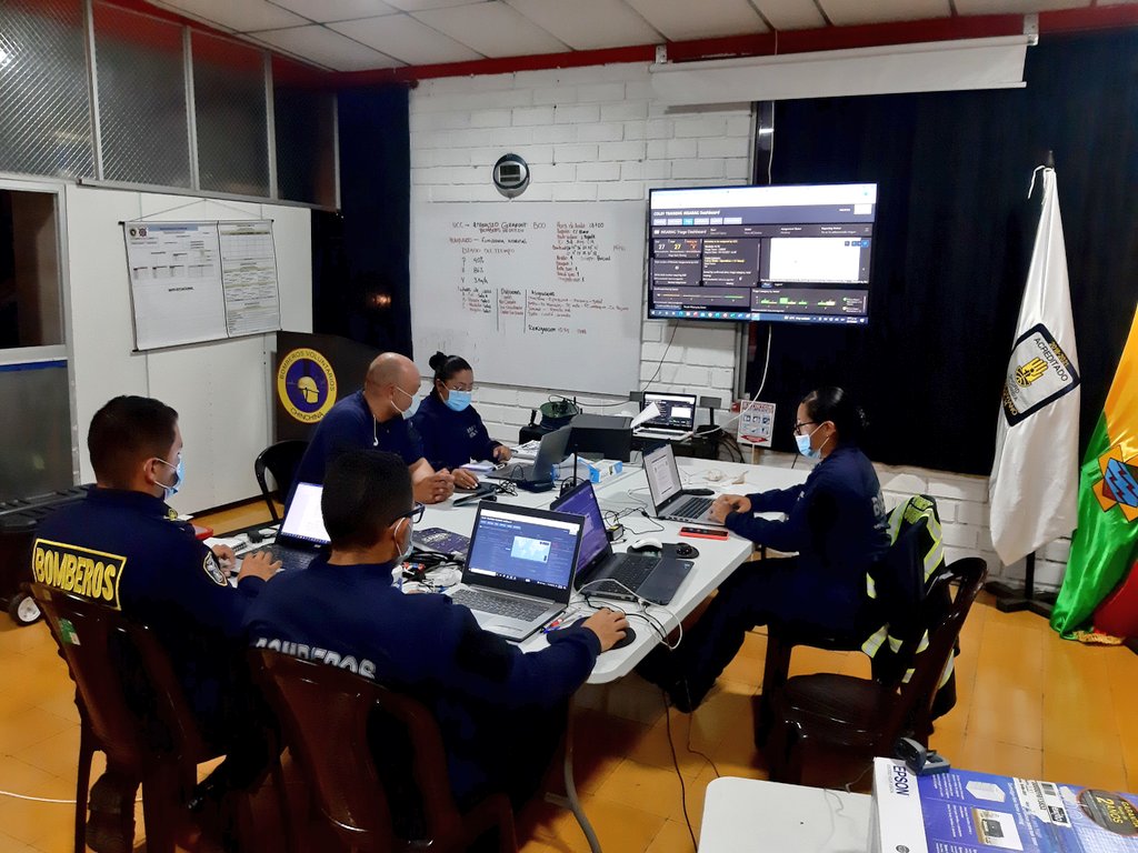 BrosVChinchina's tweet photo. #SIMEXVirtualColombia Desde las 07:00 am y hasta las 07:00 pm de hoy el equipo #USAR COL14 @BrosVChinchina,participó en el ejercicio de Simulación Virtual “SIMEX 2021” basado en metodología INSARAG.
Se simuló un sismo de magnitud de 7.1, apoyado por @UNGRD y @DNBomberosCol https://t.co/qWmWZDQko4