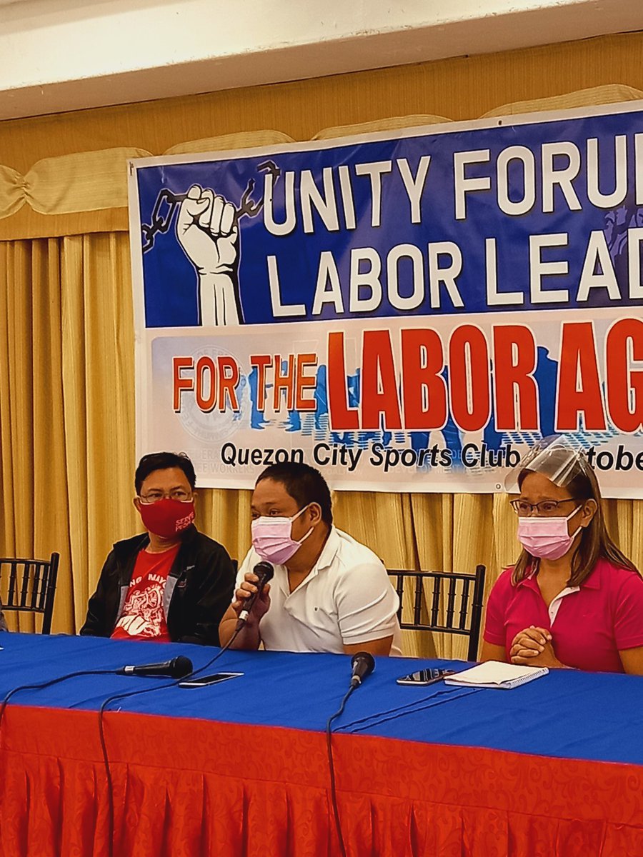 kilusangmayouno's tweet photo. A healthworker from the UST Hospital union speaks about the sacrifices made by HCWs to save lives. He deplores gov't disregard of their plight and welfare. #LaborVote2022 #LabanManggagawa https://t.co/KvH4s5geQv