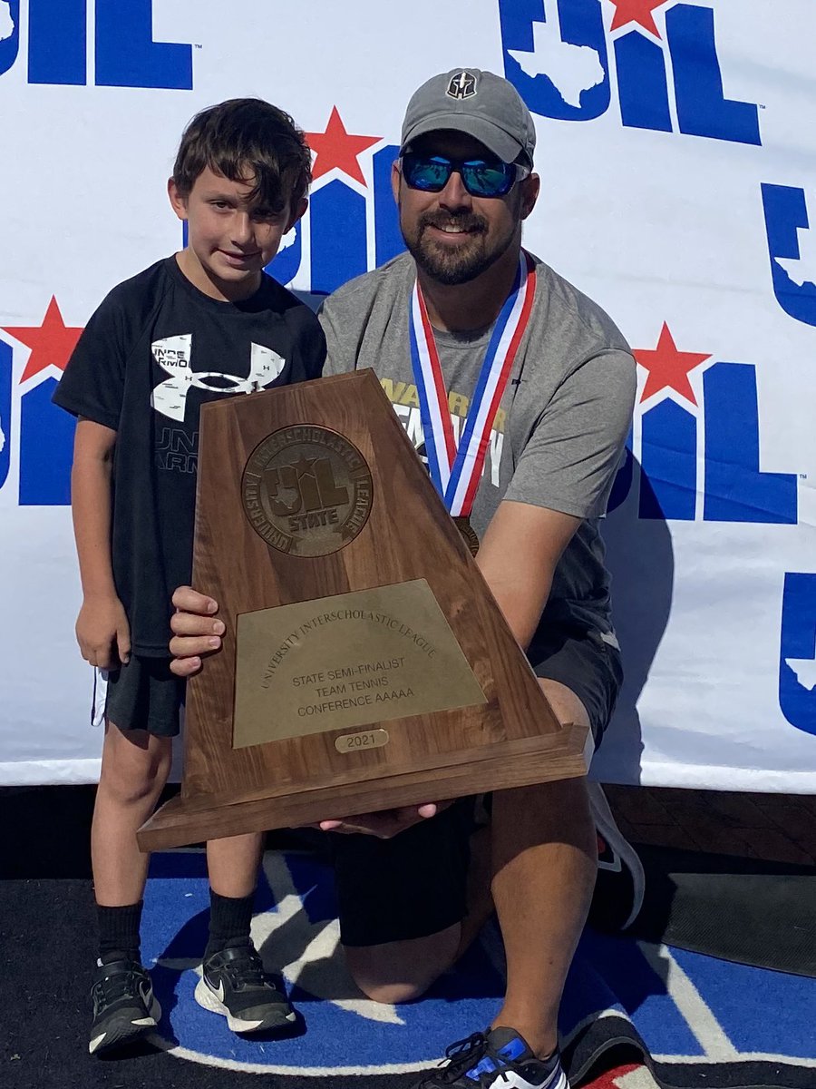 Coach_Esterline's tweet photo. @Coach_Cluley PJ was there, he just didn’t want to hold the trophy or take the picture anymore! Glad MJ still enjoys it! https://t.co/k6EIUlv6AN