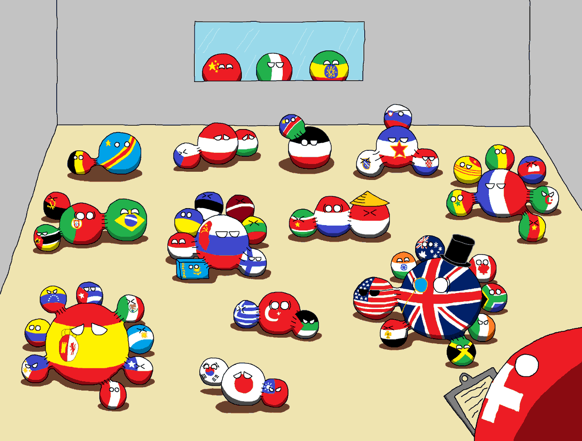 一枚絵：帝国の腫れ物
#ポーランドボール #polandball