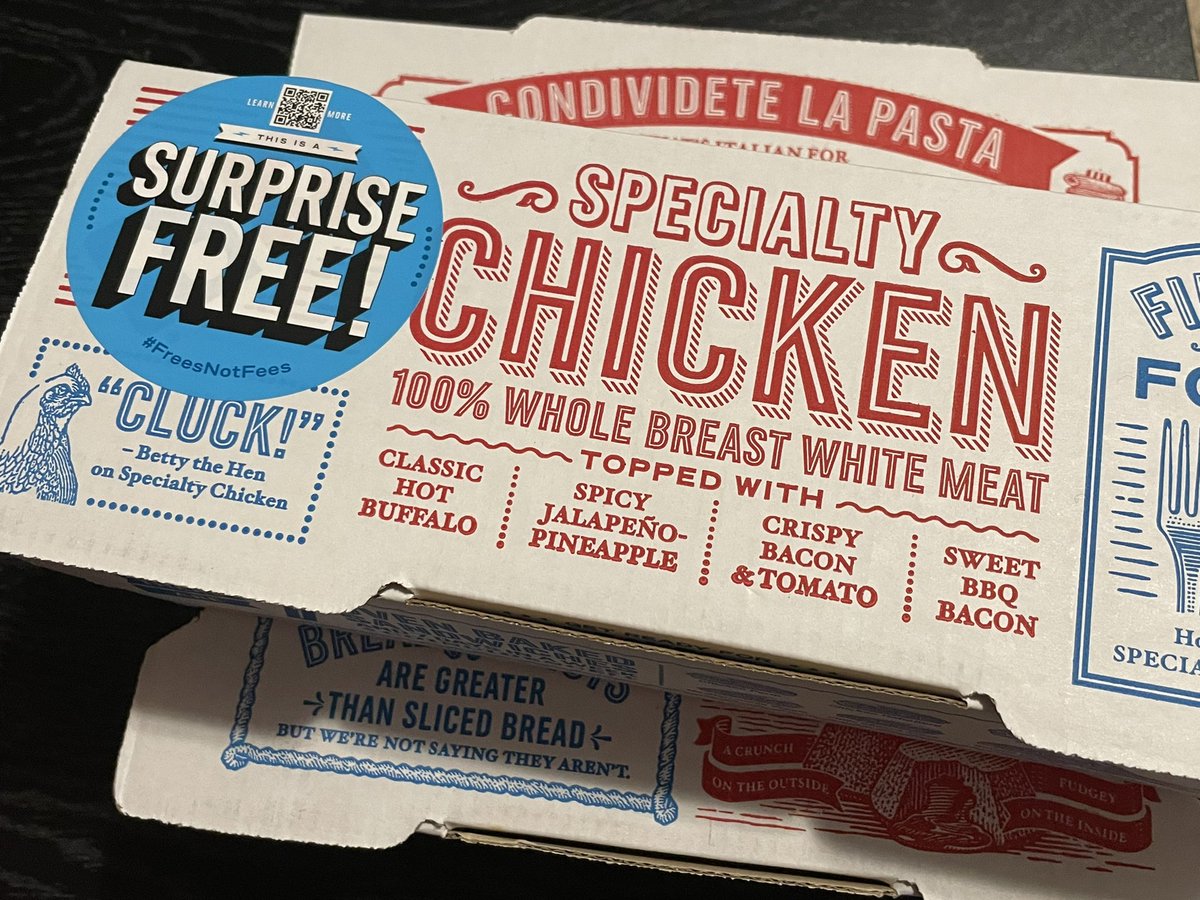 DirksAngie's tweet photo. Ordered a late night snack for my growing 17 year old! Thanks @dominos for the free chicken #freesnotfees #sweepstakes https://t.co/zeD6iAAm3J