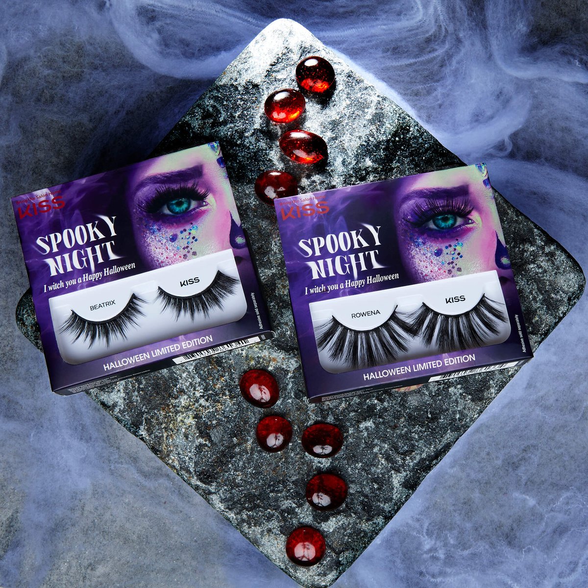 KissProducts's tweet photo. Eye spy the ultimate flutter…. These Spooky Night lashes serve all the dramatic flutter and will beautify your wink - in a flash! Available now at https://t.co/TUOqSJmnoW
#KISSLashes #Spookylashes #halloweenlashes #dramaticlashes #striplashes https://t.co/W9O2CK10Bg