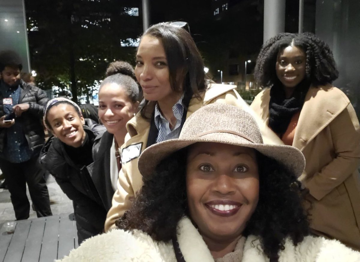Hanging with the ladies on a Friday night. Harvard Black Graduate Student Mixer. #hgse representing.