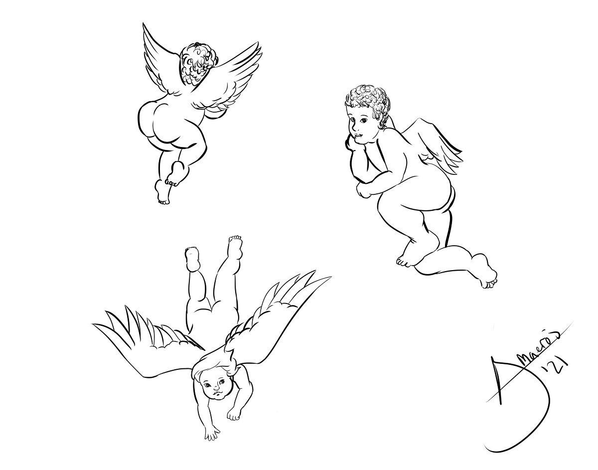 Three Moons #Photoshop #digitalart #samtober2021 #Digitaldrawing #illustration #cherub pixiv.net/artworks/93774…