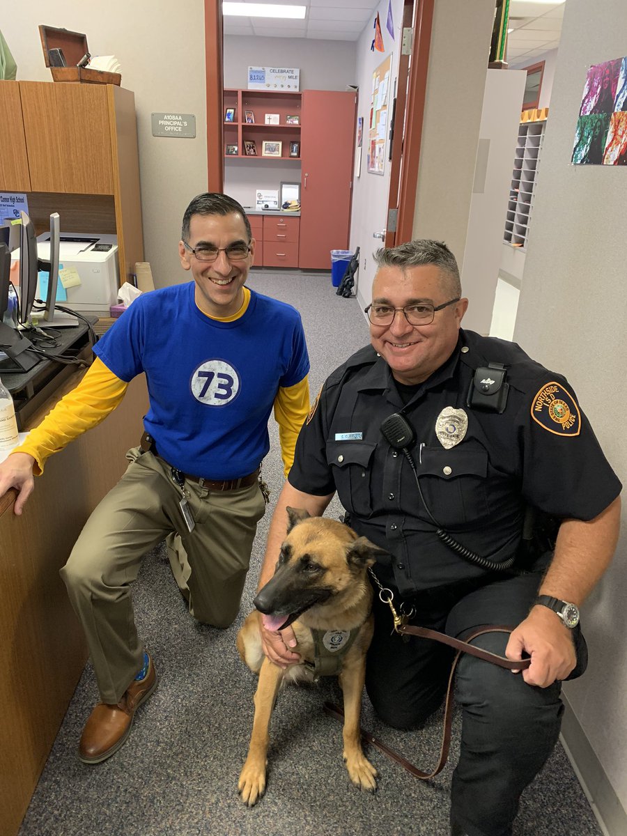 OCRobMartinez's tweet photo. Meet the newest member of the @NISDOConnorHS and @NISD safety team, Stana #NISDReunited #OCSafe @NISDPoliceDept https://t.co/gfaZ0J1pr6