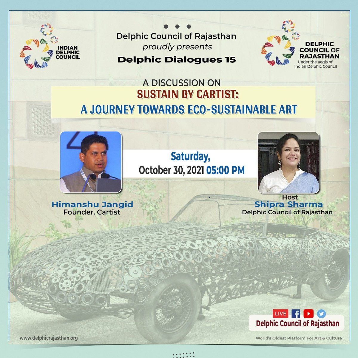 RasShipra's tweet photo. Delphic Dialogues
Watch it Live:
*YouTube Live Link:*
https://t.co/zv30mBiuBo
https://t.co/IrArE7daFy
*Facebook Live Link:*
https://t.co/NxCs2La3Ei
https://t.co/HOgIazLz3v
#DelphicDialogues #DelphicRajasthan
#IndianDelphicCouncil https://t.co/yCgY7VfNvc