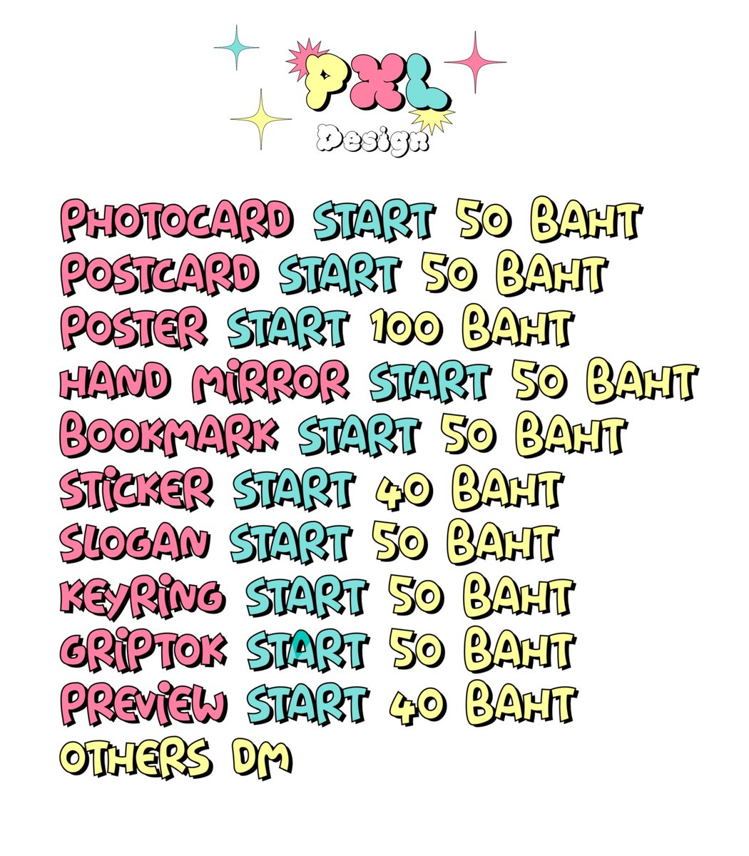 pxldesign_'s tweet photo. 💫 menu メニュー , #รับออกแบบ 
#รับออกแบบของแจก #รับออกแบบgiveaway 

ดูผลงานได้ใน likes
ทักมาสอบถามได้เลยค่า🌈🙇‍♀️ https://t.co/yvlgVz10R7