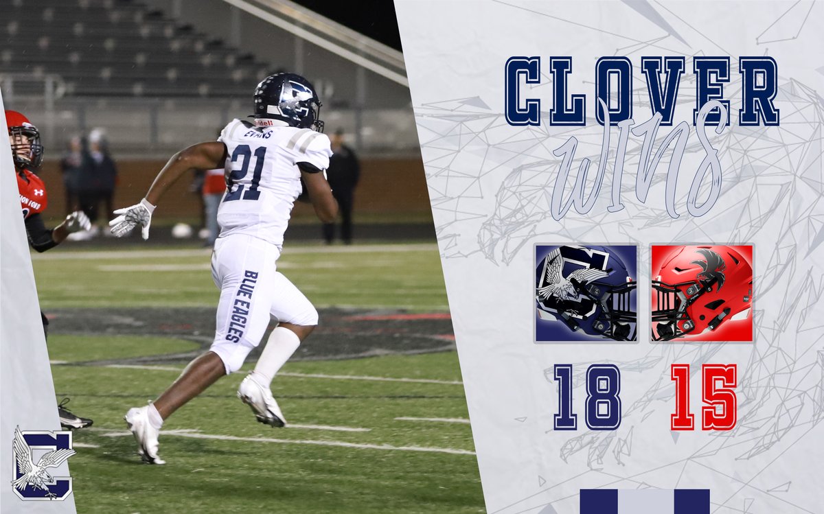 Blue Eagles Win!

Clover clinches the second seed in Region 3 AAAAA and will host Ridge View next Friday in the first round of the playoffs.

#BlueEagleNation 
#CSDinAction