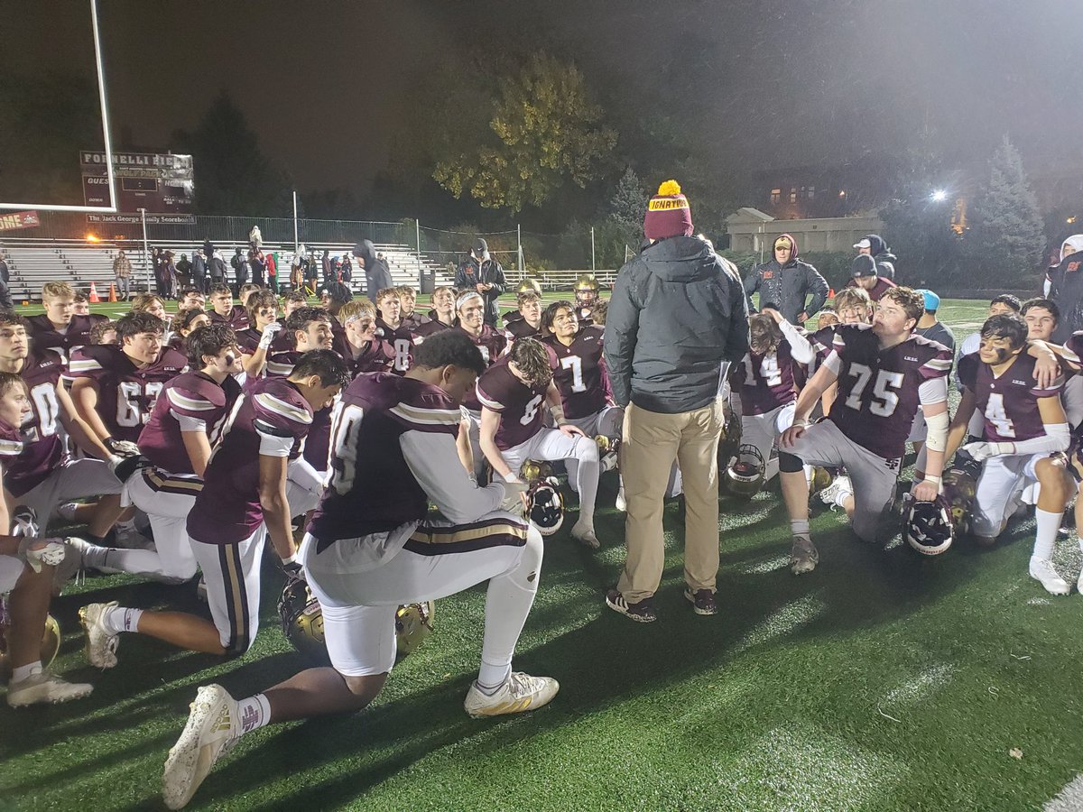 Congratulations to <a href="/IgnatiusFB/">Saint Ignatius Football</a> for our very first IHSA postseason victory in program history, defeating Bremen 42-7. So proud of our student-athletes, coaches and supporters that made this dream a reality. We look forward to our matchup next week! #PackPride🐺