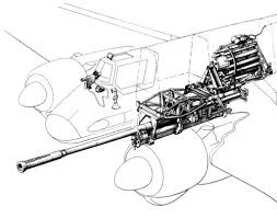 TLでちょいと航空機搭載の大口径砲の話題が盛り上がってるが、ドイツの75㎜、BK7.5はこんなにカッコイイ自動装填装置が付いてる。流石。それなら機械の国米帝様自慢のB-25に搭載された75㎜M4の装填装置はトンでもなくスゴイに違いない!!  …あれ?w 