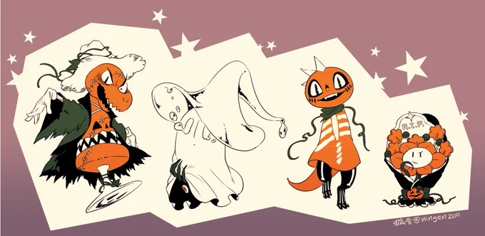 以前描いたハロウィンアンテ。気に入ってる絵の一つです。 