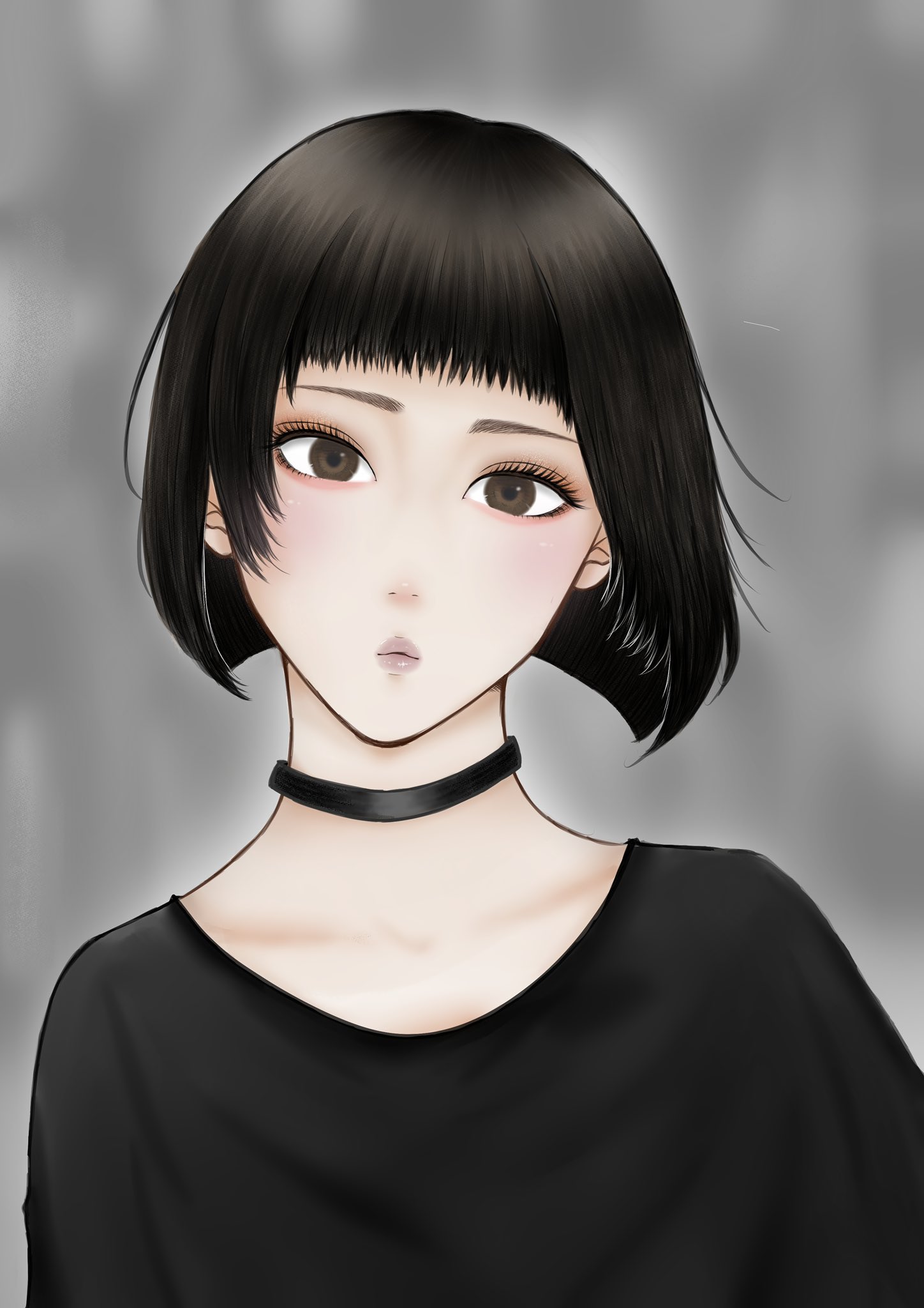 Uka ボブ似合いたい たくさんの人の目に留まるといいな Illustration Illust Art Wacom Clipstudio Dessin Digitaldrawing Cute Girl Mood 絵 イラスト デジタル イラスト クリスタ ボブ 女の子イラスト かわいい おしゃれ チョーカー