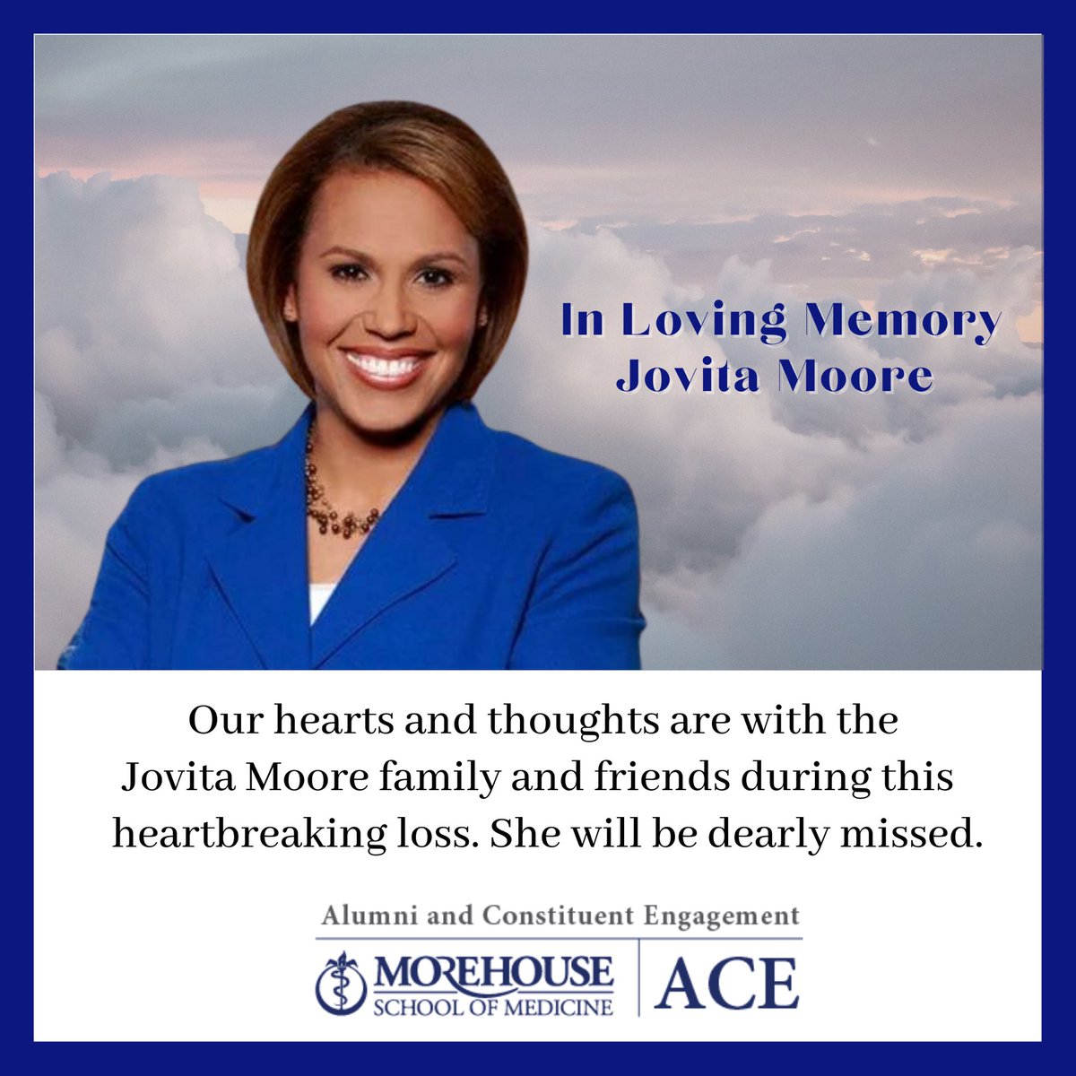 1975Alumni's tweet photo. Our hearts have no words for this great loss. In loving memory of Jovita Moore (@jovitamoore)
#jovitamoore #msmalumni #morehouseschoolofmedicine https://t.co/BtAtjOfFct
