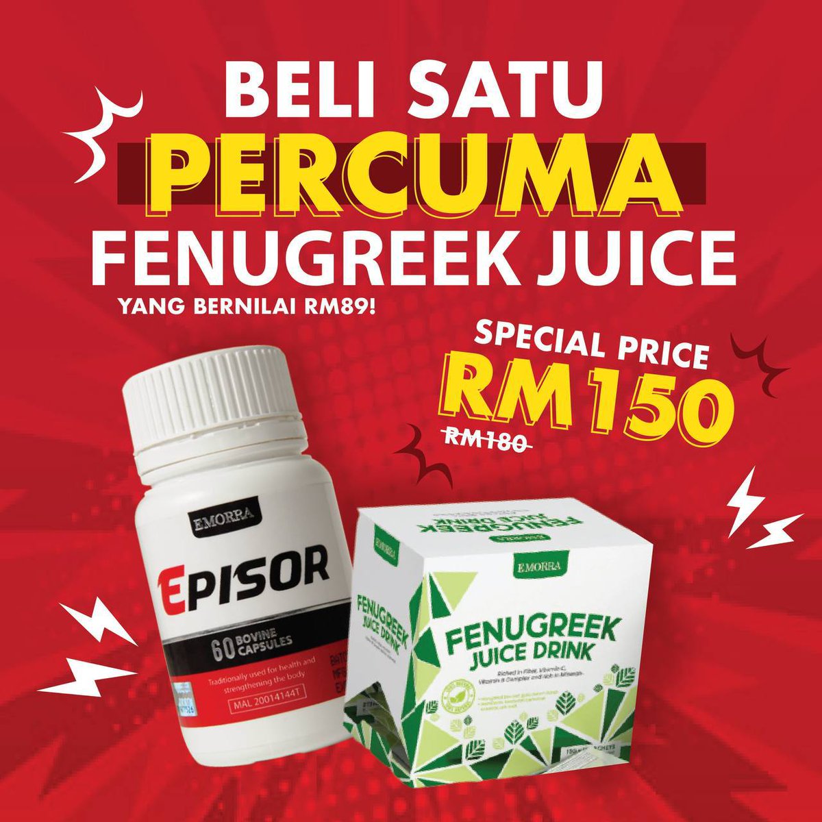 SupplementMen's tweet photo. Beli Episor sebotol dapat free gift + free postage lagi! Sekali consume confirm repeat order!! tak caya? try lah sendiri wahai lelaki sekalian .... hehe

Item pos direct HQ, agen tak pegang stock! take note
#episor #lelakimelancap #lelakilemah #kuatkanzakar #zakarkuat https://t.co/VHRNHa1vaB