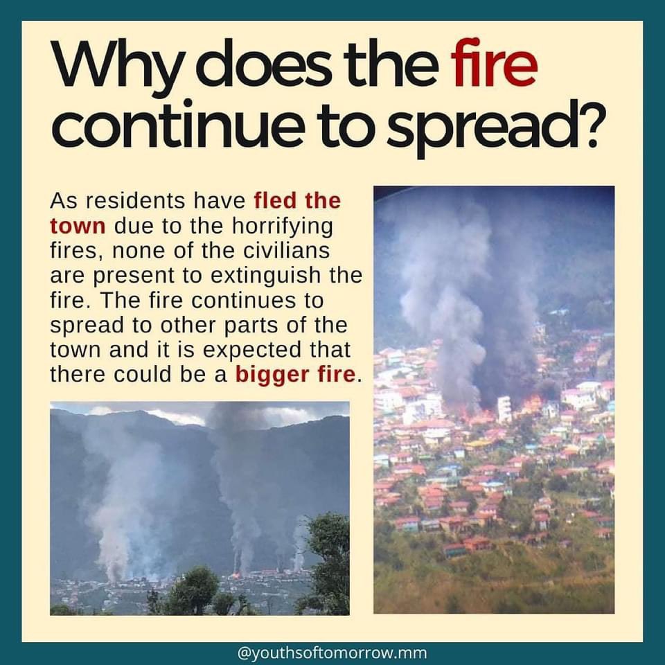 What is Happening in Chin State⁉️

Chin State is currently in the state of emergency and urgent help. Houses in Thantlang were set on fire .
#Thantlang #Chin #Chinstate #fire #Myanmar #military #junta #whatshappeninginmyanmar #SaveMyanmar #Oct29Coup #Coup #2021