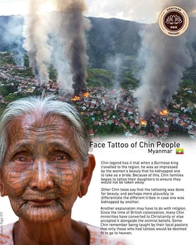 Pretty__SJh's tweet photo. Thantlang, a land of face tattoo where traditions, beauty,peace n cutural heritage has been existed within now turned into ruined city after the whole town has been destroyed by missles. Refugees has no home left to return. 

#WarCrimesOfJunta
#Oct30Coup
#WhatsHappeningInMyanmar https://t.co/ZS2xbgGxWH