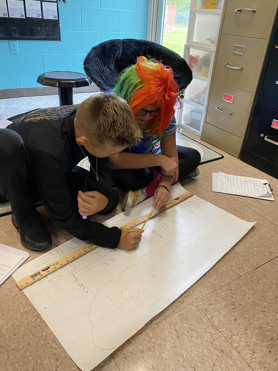 Costume day and creating spooky fall trails in Math @WeAreUnionSTEAM