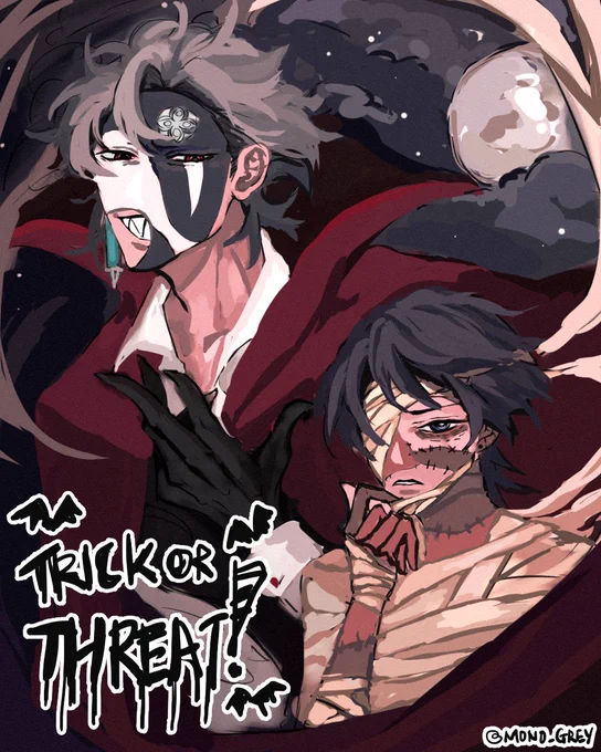 Halloween with the Fatui Harbingers!

Finally managed to draw something for all of them and I'm finally content. 