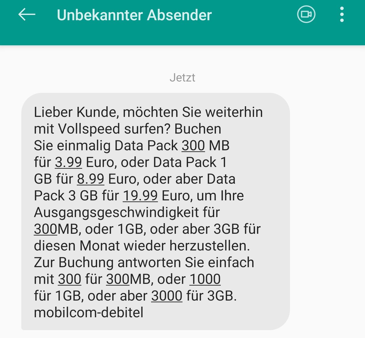 franke_media's tweet photo. Hallo #mobilcom - reden wir nicht über Preise, sondern darüber, dass man einer unterdrückten Rufnummer gar nicht antworten kann 🙈 https://t.co/dUckF2DH92