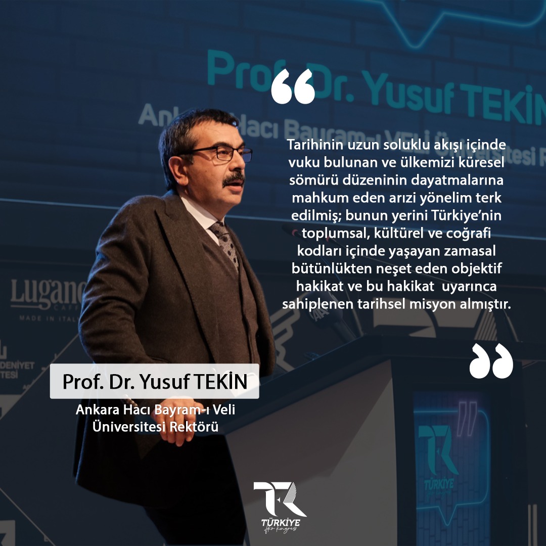 tugvauniversite's tweet photo. #TürkiyeFikirKongresi’nde @hacibayramedutr Rektörü, Değerli Hocamız Prof. Dr. @yusuf__tekin’i dinliyoruz.

#FikrinKongresi
#SözümüzVar https://t.co/qghcM2DFdI