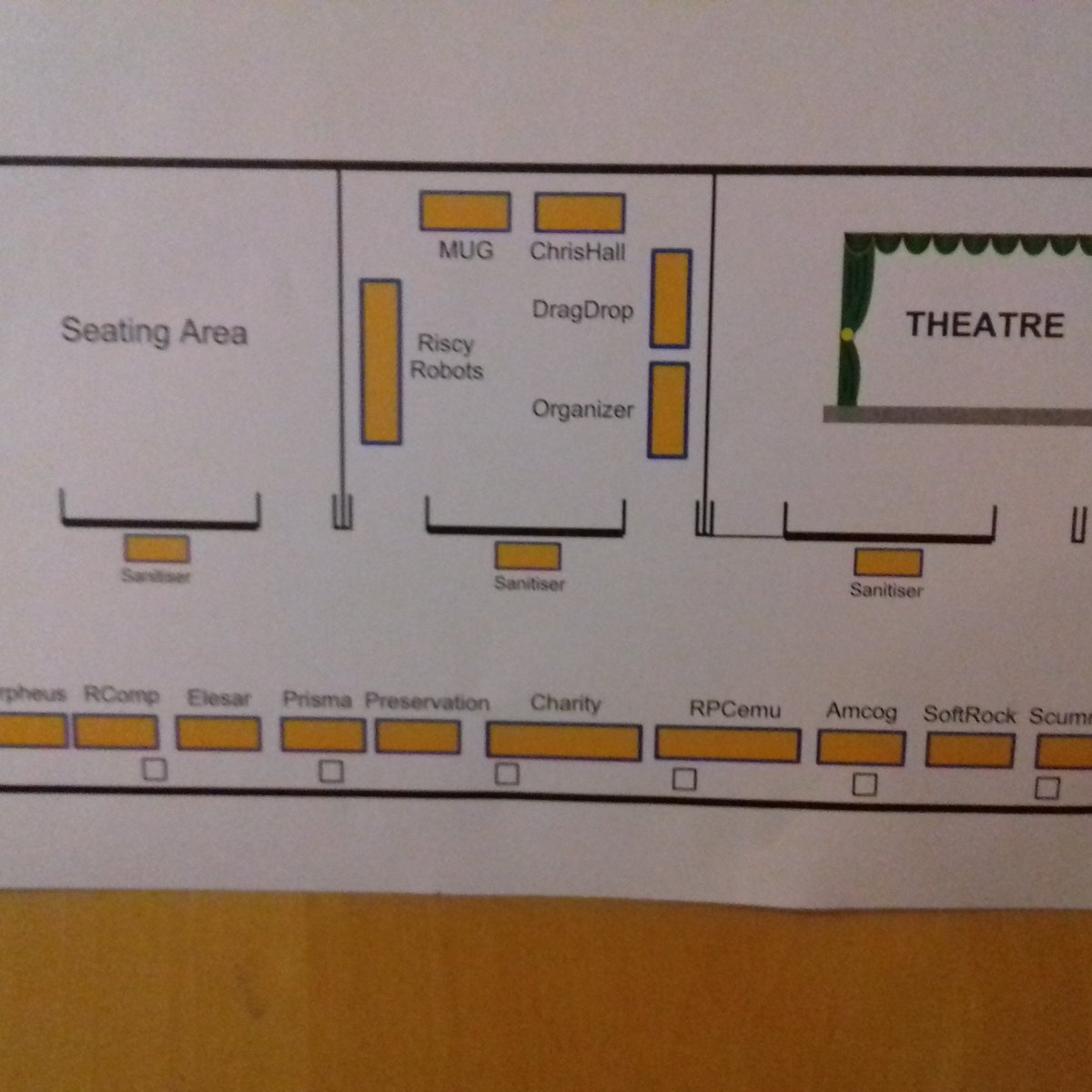 acorn_computers's tweet photo. A plan of where the stands are. We're on the first floor. Lifts and stairs are available. #ROLS2021 #Layout #map #RISCOS #London #Show #Feltham #StGiles https://t.co/a6Jwj7TS73