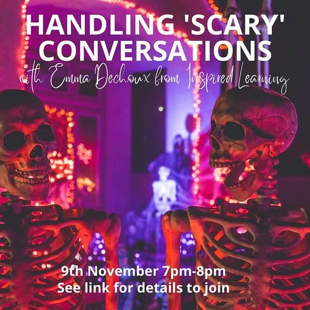 inspireddechoux's tweet photo. As a halloween treat I will be delivering a free live 1 hour masterclass on handling 'scary' conversations for you and anyone else that you think may benefit on 9th November at 7pm.

Click on link https://t.co/tLnnQOdfIh 

#happyhalloween #managementdevelopment #leadership https://t.co/JEagWeRznj