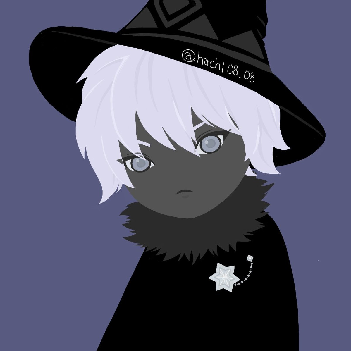 solo hat witch hat simple background twitter username looking at viewer short hair  illustration images