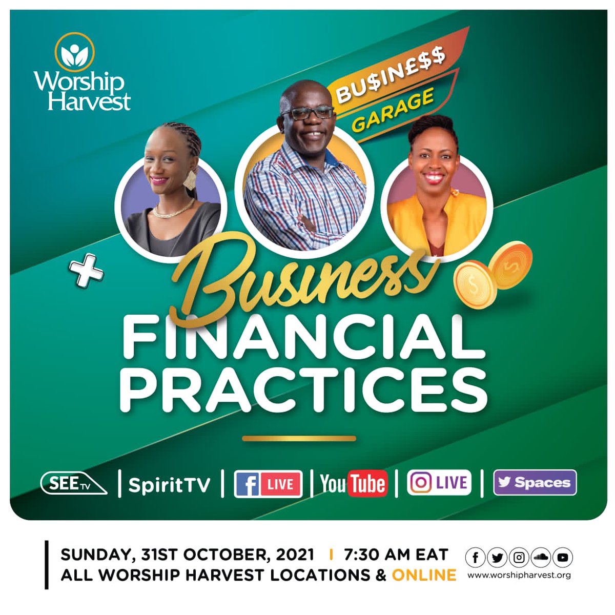 worship_harvest's tweet photo. “Opportunities usually look for those who have resources." -@mosesmukisa
Join us for #BusinessGarage at 7:30AM, EAT, At all our locations,Online on all our social media platforms , @spirittvug and @seetvuganda. .
#BusinessFinancialPractices
#WorshipHarvest https://t.co/B7ZROh3gss
