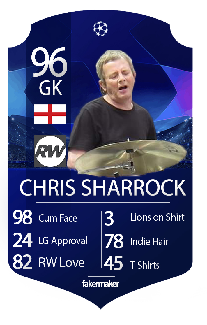 Legendary drummer, Chris Sharrock has drummed on everything from "There she goes" with The La's to "Three Lions" with the Lightning Seeds. Never afraid of a Zil Bel, his drum solos on "Shock of the Lighting" set the crowd alight during the "Dig out your soul" tour. #oasistribute