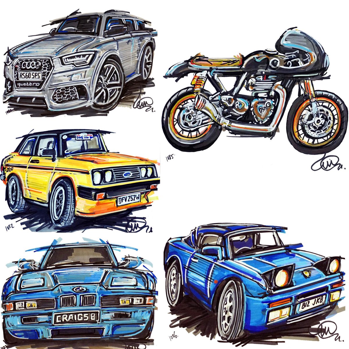Popbangcolour's tweet photo. Some of the most recent #ContinuousCar (and bike) drawings created - Watcha think to βum?
Working through the back-orders over the weekend too, lots to do! π+βπ»
#ContinuousWheels #Popbangcolour https://t.co/M9jhzOZ7AU