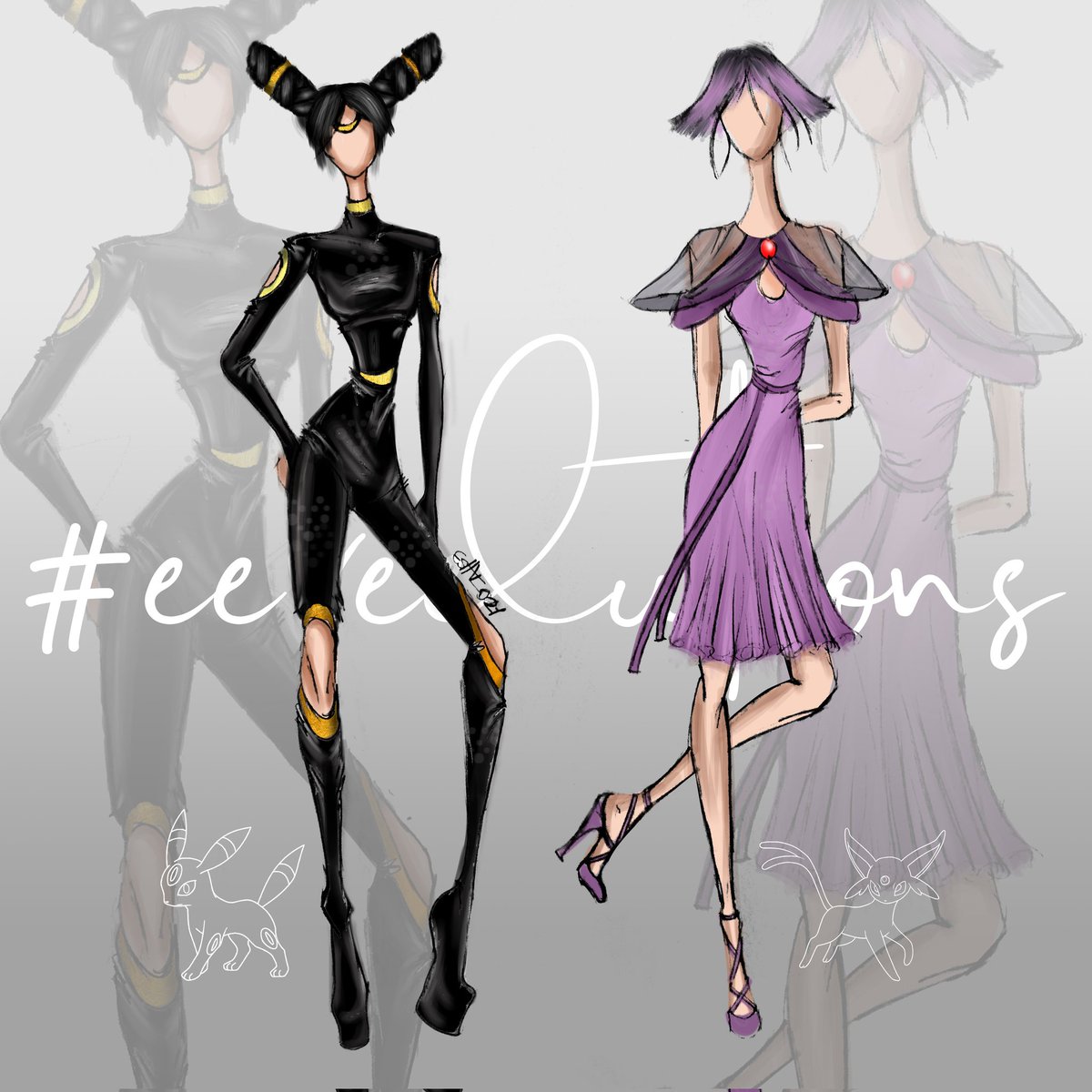 ScaldabagnoC's tweet image. Umbreon&amp;amp;Espeon

#nerdythings #fashionillustration #eeveelutions