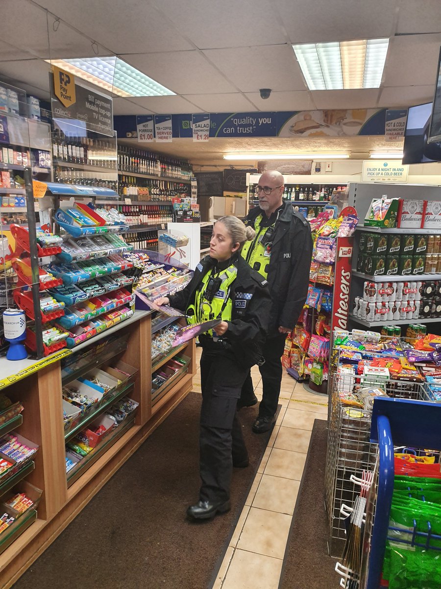 SmallHeathWMP's tweet photo. PC Watkins and PC Emiliou providing support to the community about staying safe over Haloween and Bonfire Night #staysafe #mischiefweek #trickortreat @gary2pips https://t.co/awWjoBY7Ag