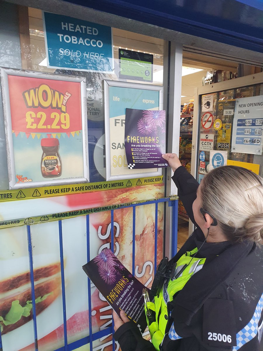 SmallHeathWMP's tweet photo. PC Watkins and PC Emiliou providing support to the community about staying safe over Haloween and Bonfire Night #staysafe #mischiefweek #trickortreat @gary2pips https://t.co/awWjoBY7Ag