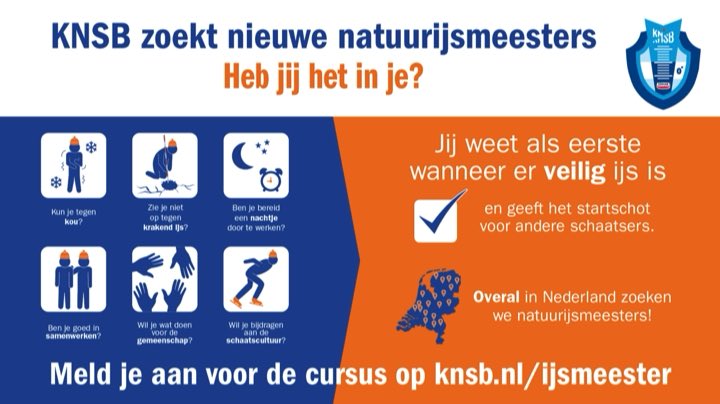 teamessent_'s tweet photo. In heel Nederland dreigt een tekort aan ijsmeesters. De @KNSB gaat daarom in samenwerking met @Unox een flink aantal nieuwe natuurijsmeesters opleiden 💪
Heb jij het in je? Ga naar ➡️ https://t.co/aOZM3qxiQ0
#ijsmeesters #schaatsen #natuurijs #KNSB #zinindewinter https://t.co/3tLr2H6gRj