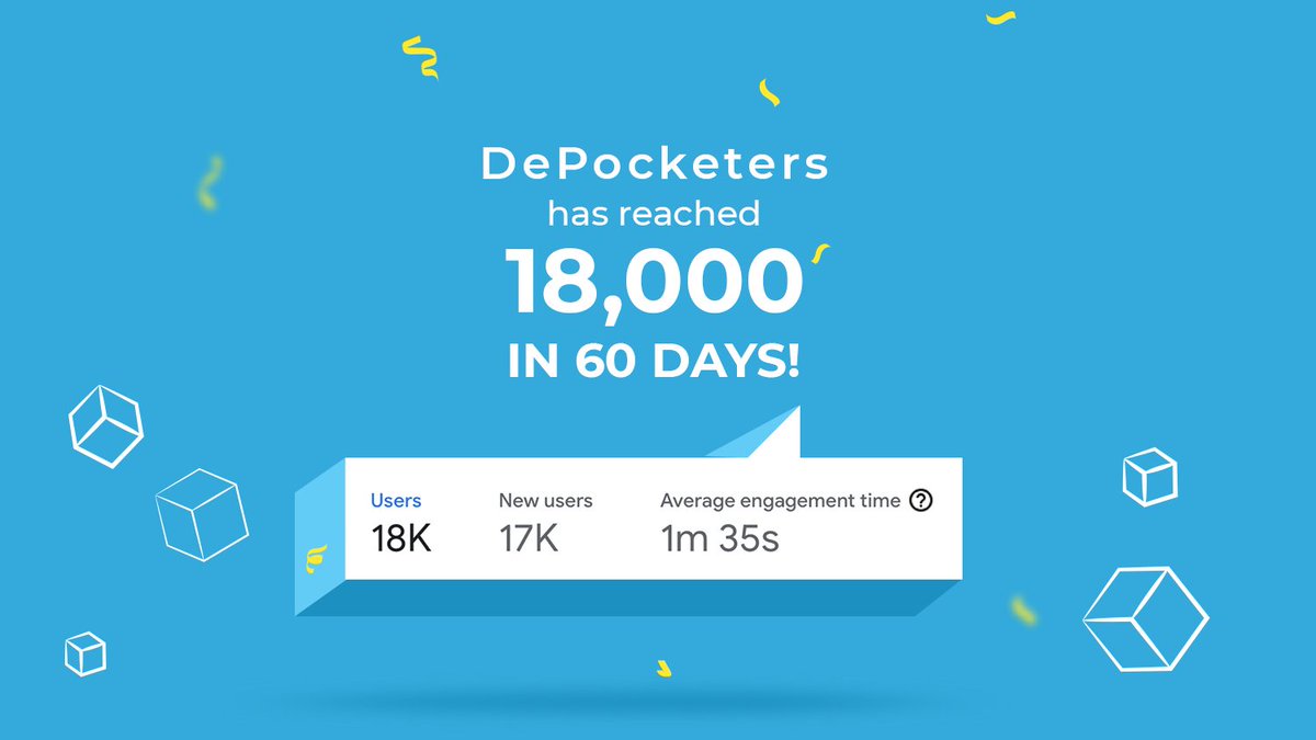 DePocketFinance's tweet photo. 🚀Unexpectedly, in just 60 days, the number of DePocket users has reached 18,000. And this number shows no sign of stopping. 
📌 Are you already one of those 18,000 people? It's time for you to experience this DeFi platform to know how great it is. 
👉 https://t.co/fNekj0TMlT https://t.co/cTaS2gIH1O