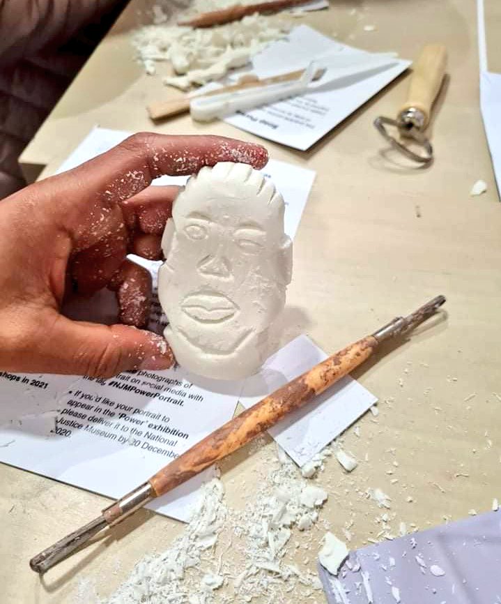 NJMIdeas's tweet image. lovely to see soap carving edition of our 'Workshops in an Envelope' make their way into an Arts Award session. Thank you Shamila Chady, @NaomiGarnett and the super talented young people. Inspired by 'Power: Freedom to Create' exhibition #ArtsAward #NJMPower #LetsCreate #museum